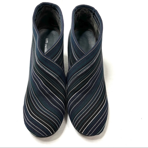 United Nude Blue Striped Heeled Bootie - Picture 2 of 9